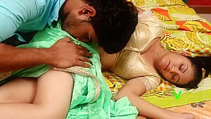 Satin Silk Saree mein chudai