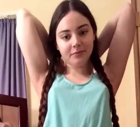 Cute teen undressing checkout tight butts