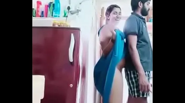 Swathi naidu teasing boyfriend in kitchen