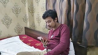 Indian Hot Stepmom Got Caught While Taking To Her Boyfriend By Stepson hard fuck