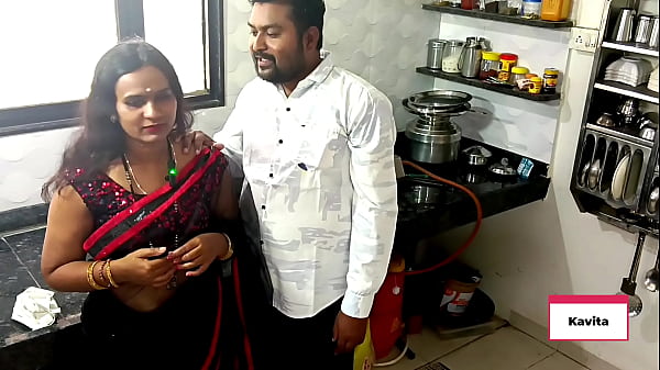 Desi Indian Kavita Mother in law was fucked by her son in law Tatya in the kitchen , close up natural romantic real fuck